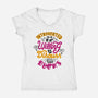 Willing To Discuss Books-Womens-V-Neck-Tee-tobefonseca