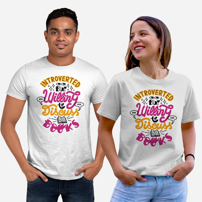 Willing To Discuss Books-Unisex-Basic-Tee-tobefonseca