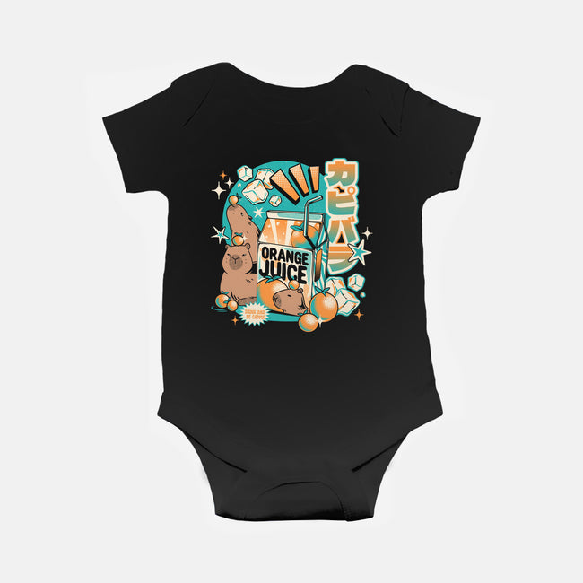 Capybara Japanese Orange Juice-Baby-Basic-Onesie-tobefonseca