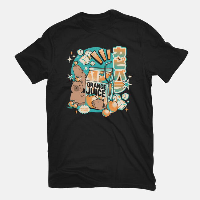 Capybara Japanese Orange Juice-Unisex-Basic-Tee-tobefonseca