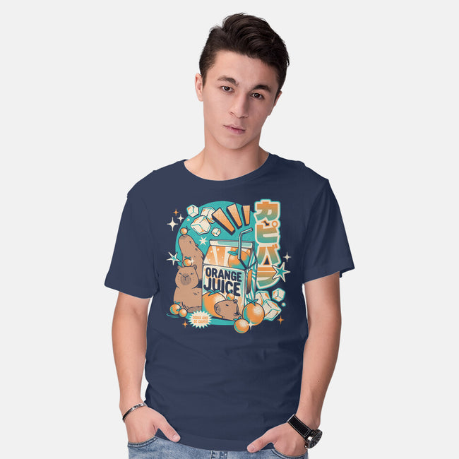 Capybara Japanese Orange Juice-Mens-Basic-Tee-tobefonseca