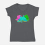 Melted Invaders-Womens-V-Neck-Tee-Getsousa!