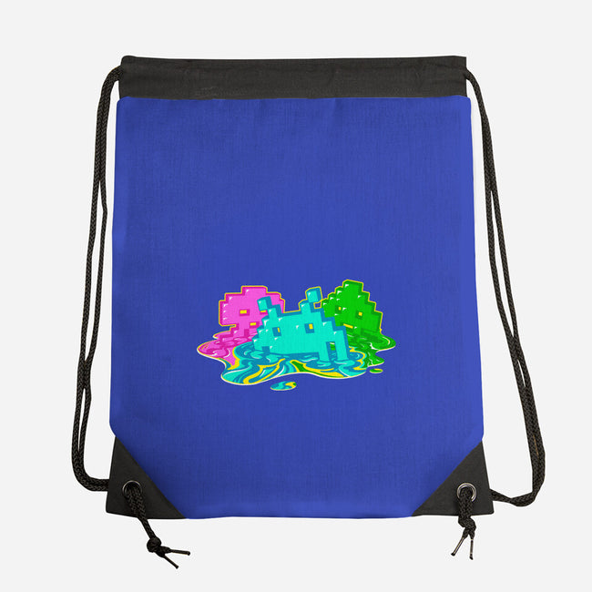 Melted Invaders-None-Drawstring-Bag-Getsousa!