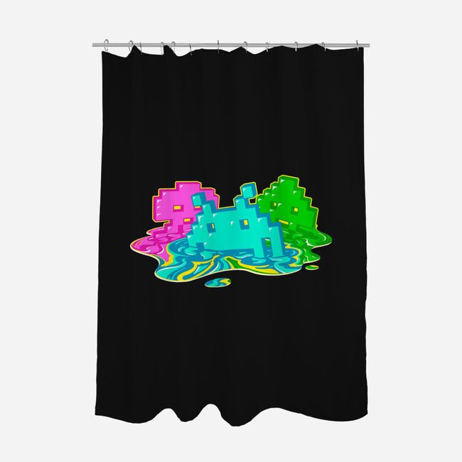 Melted Invaders-None-Polyester-Shower Curtain-Getsousa!