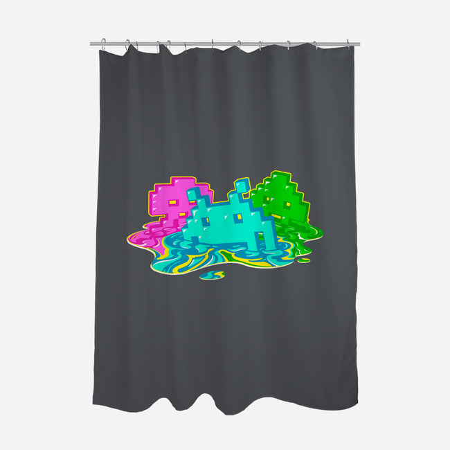 Melted Invaders-None-Polyester-Shower Curtain-Getsousa!