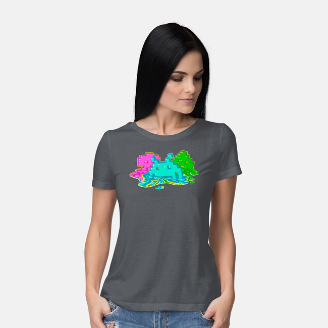 Melted Invaders-Womens-Basic-Tee-Getsousa!