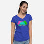 Melted Invaders-Womens-V-Neck-Tee-Getsousa!