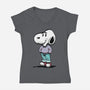 A Chill Beagle-Womens-V-Neck-Tee-zascanauta