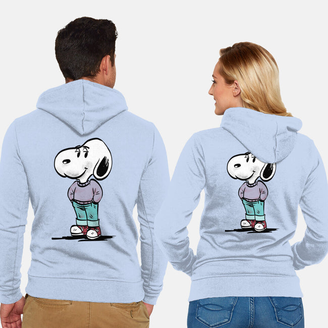 A Chill Beagle-Unisex-Zip-Up-Sweatshirt-zascanauta