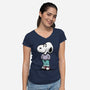 A Chill Beagle-Womens-V-Neck-Tee-zascanauta