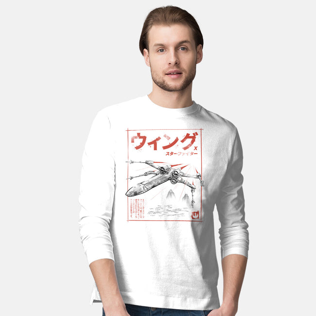 X-Wing Sumi-E-Mens-Long Sleeved-Tee-Astrobot Invention