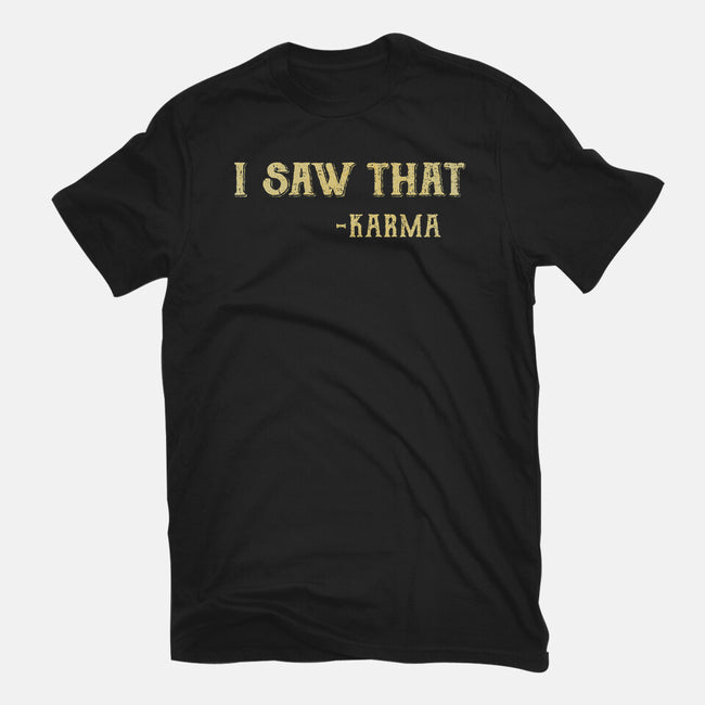 Karma Is Watching-Womens-Fitted-Tee-kg07