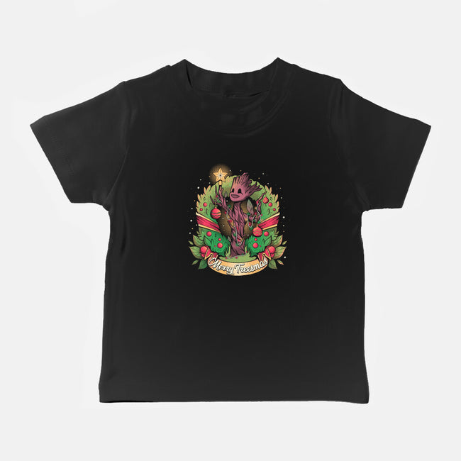 Merry Treesmas-Baby-Basic-Tee-yumie