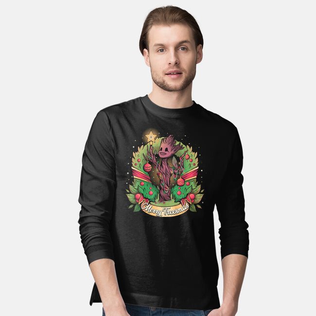 Merry Treesmas-Mens-Long Sleeved-Tee-yumie