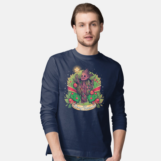 Merry Treesmas-Mens-Long Sleeved-Tee-yumie