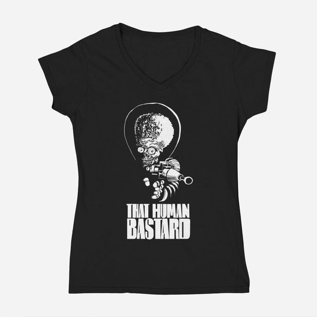 That Human Bastard-Womens-V-Neck-Tee-zascanauta