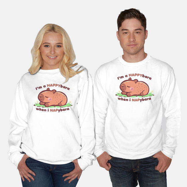 Happybara When I Napybara-Unisex-Crew Neck-Sweatshirt-TechraNova