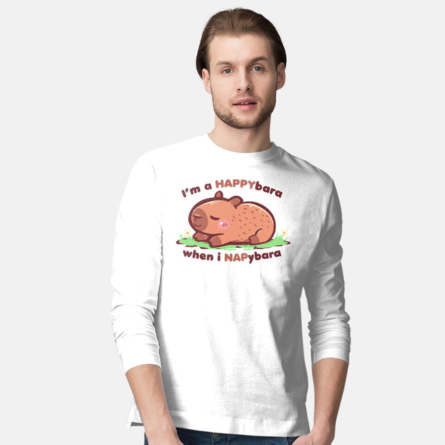 Happybara When I Napybara-Mens-Long Sleeved-Tee-TechraNova