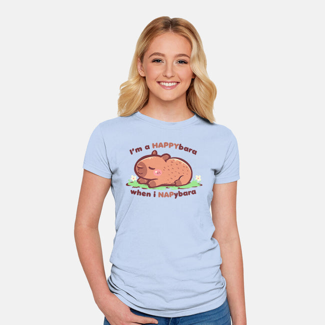 Happybara When I Napybara-Womens-Fitted-Tee-TechraNova