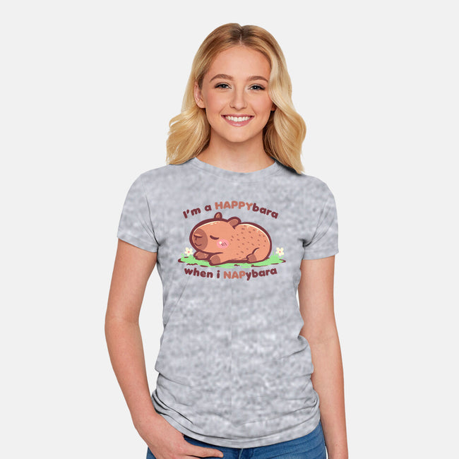 Happybara When I Napybara-Womens-Fitted-Tee-TechraNova