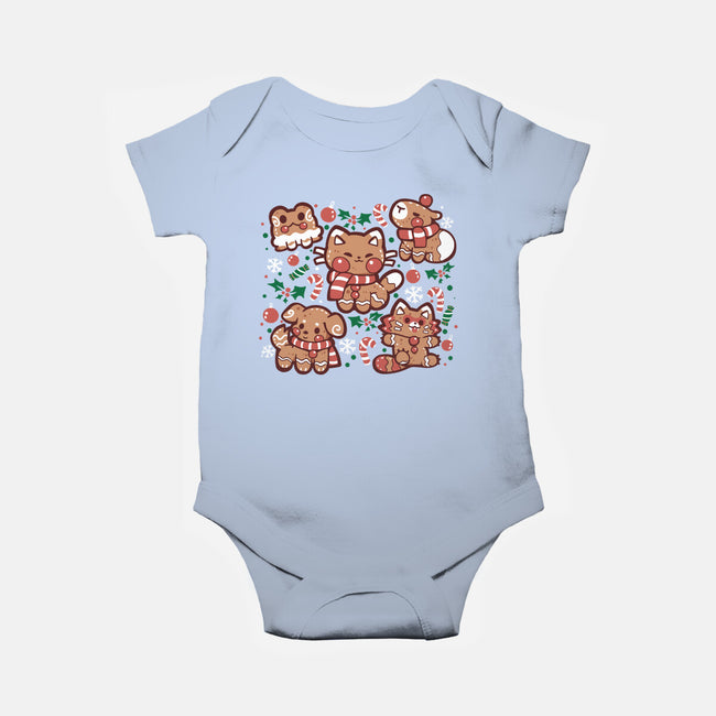 Gingerbread Animals-Baby-Basic-Onesie-TechraNova