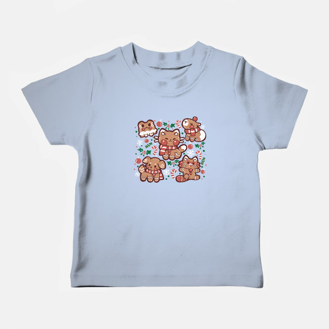 Gingerbread Animals-Baby-Basic-Tee-TechraNova