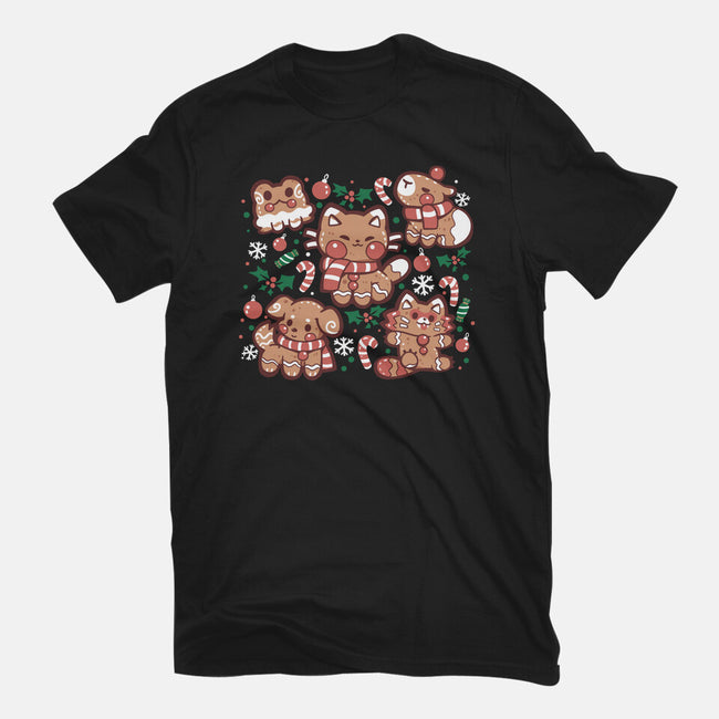 Gingerbread Animals-Womens-Basic-Tee-TechraNova