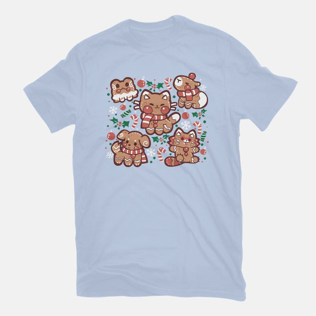 Gingerbread Animals-Womens-Fitted-Tee-TechraNova