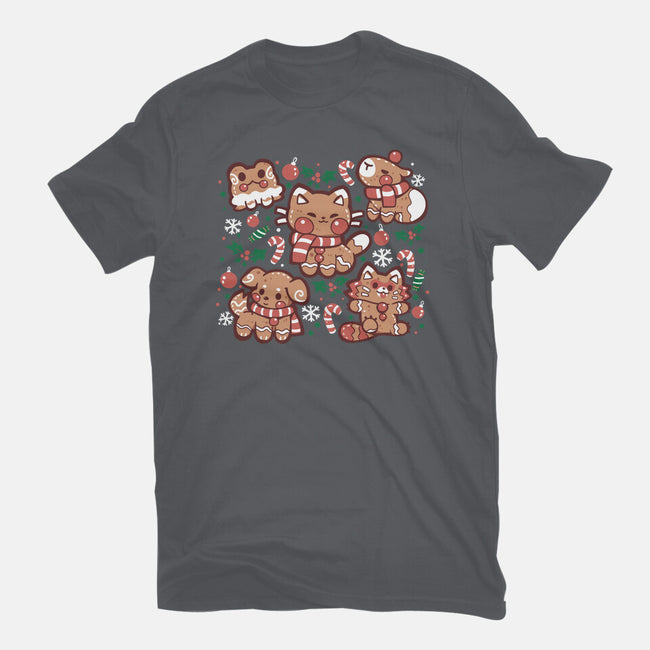 Gingerbread Animals-Mens-Premium-Tee-TechraNova