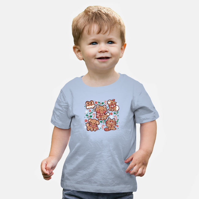 Gingerbread Animals-Baby-Basic-Tee-TechraNova