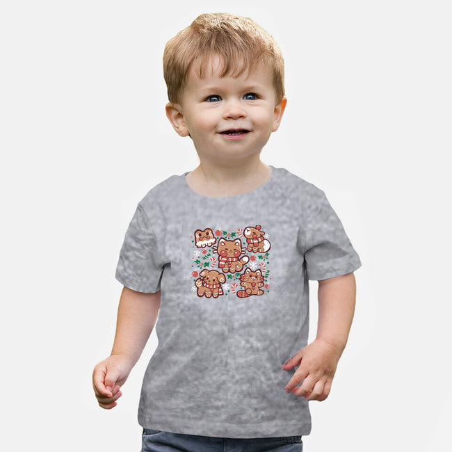 Gingerbread Animals-Baby-Basic-Tee-TechraNova