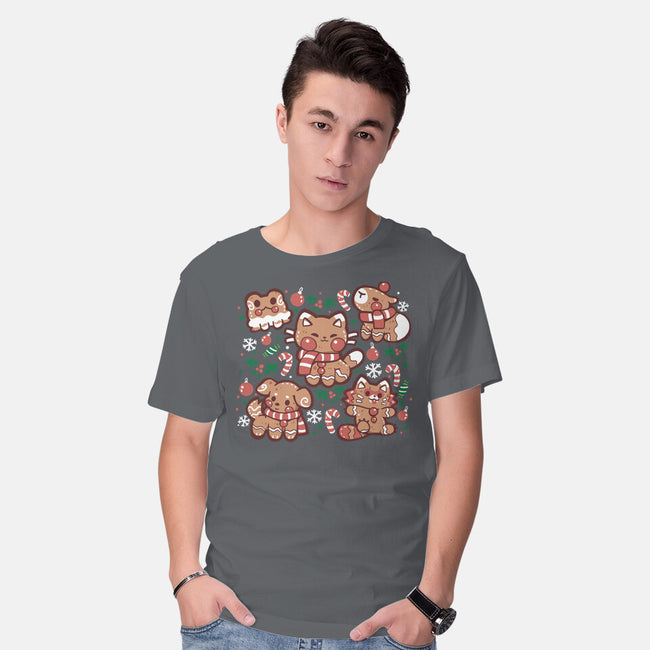 Gingerbread Animals-Mens-Basic-Tee-TechraNova