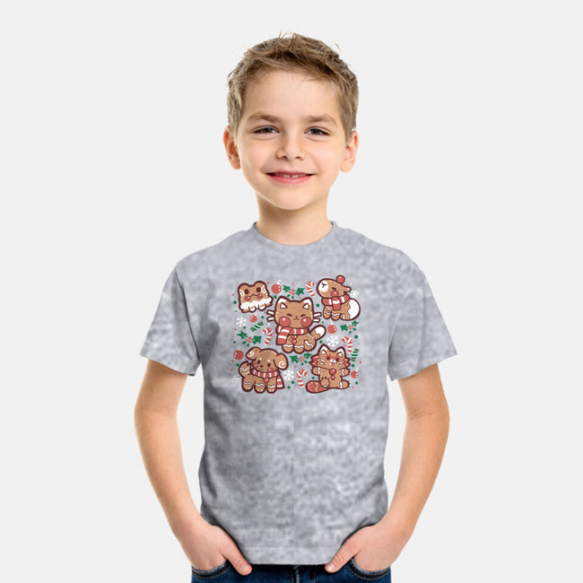 Gingerbread Animals-Youth-Basic-Tee-TechraNova