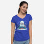 Owlways Love Christmas-Womens-V-Neck-Tee-TechraNova