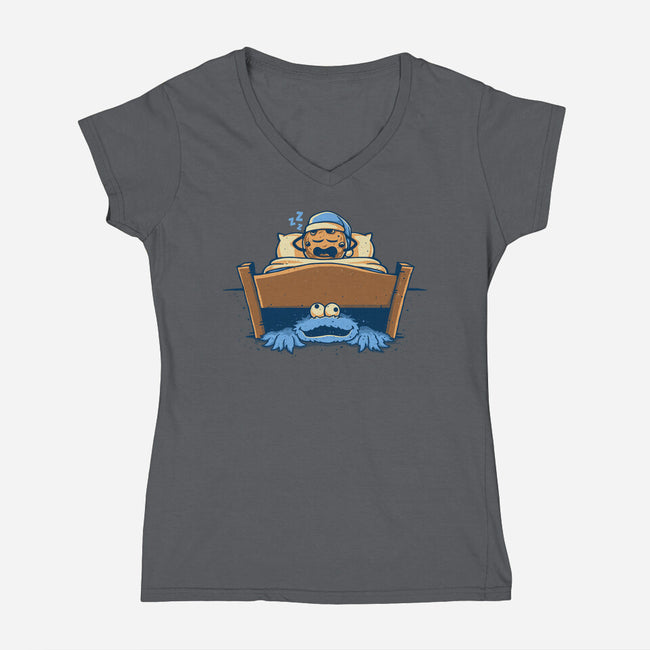 Cozy Cookie-Womens-V-Neck-Tee-retrodivision