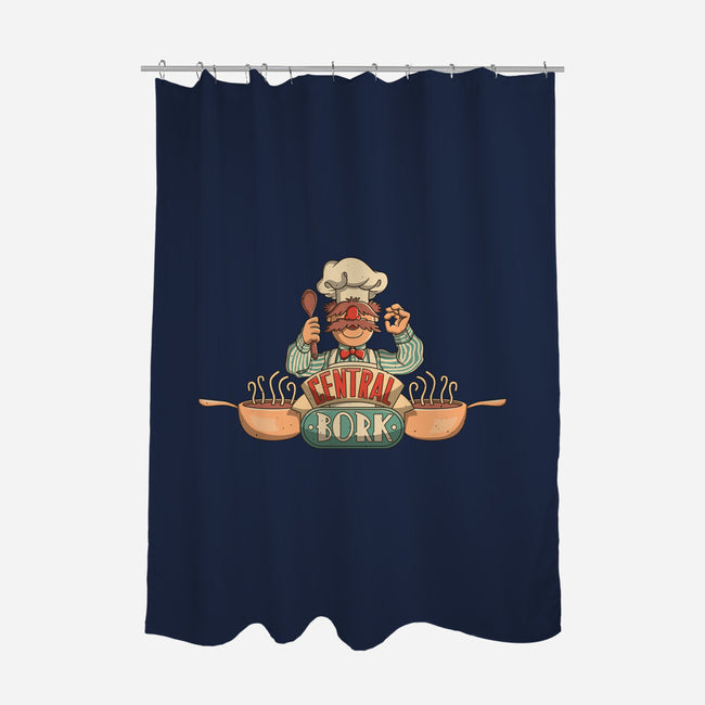 Central Bork-None-Polyester-Shower Curtain-retrodivision