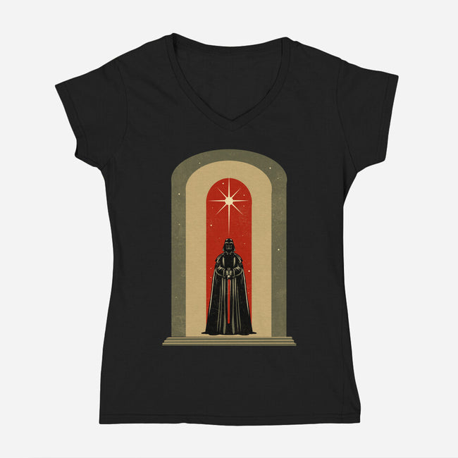 The Dark Templar-Womens-V-Neck-Tee-kharmazero