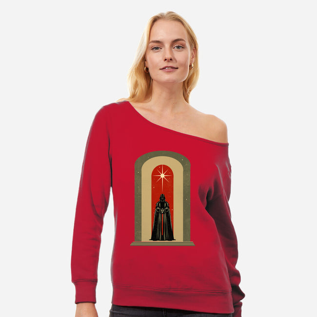 The Dark Templar-Womens-Off Shoulder-Sweatshirt-kharmazero