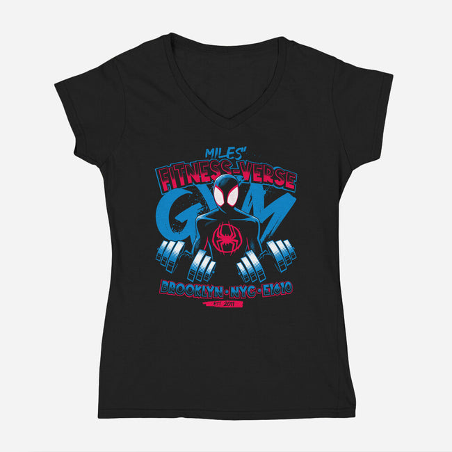 Miles Fitness-Verse-Womens-V-Neck-Tee-teesgeex