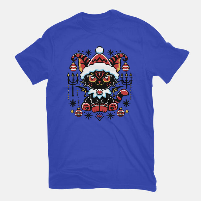 Black Cat Xmas-Mens-Heavyweight-Tee-Andriu