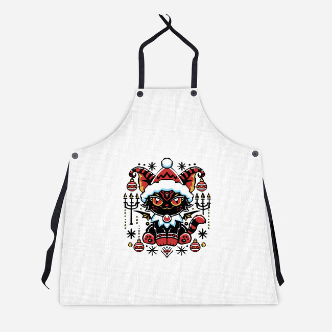 Black Cat Xmas-Unisex-Kitchen-Apron-Andriu