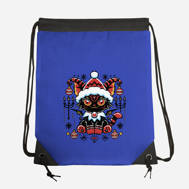 Black Cat Xmas-None-Drawstring-Bag-Andriu