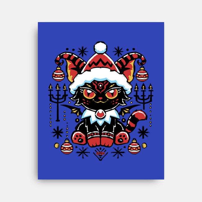 Black Cat Xmas-None-Stretched-Canvas-Andriu