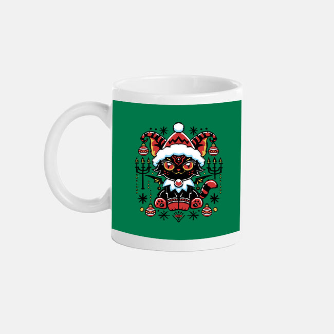 Black Cat Xmas-None-Mug-Drinkware-Andriu