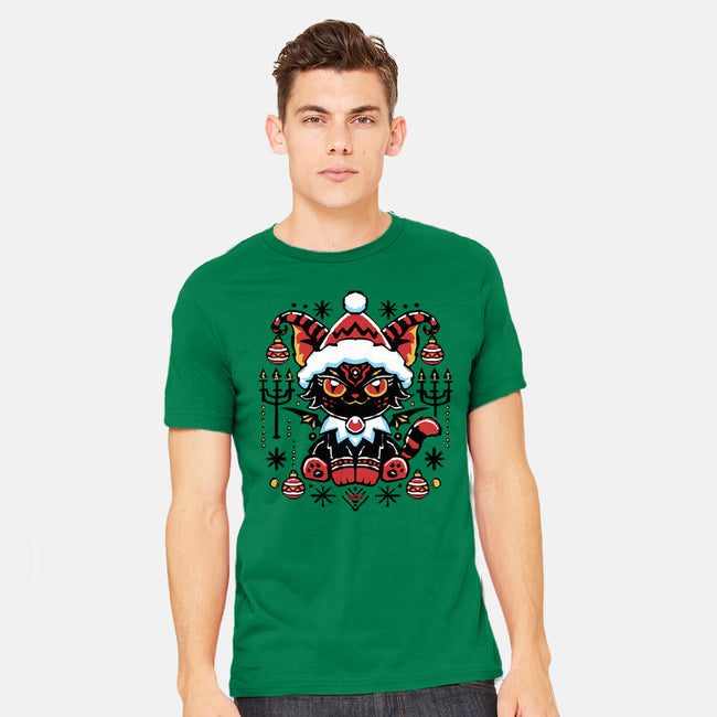 Black Cat Xmas-Mens-Heavyweight-Tee-Andriu