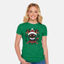 Black Cat Xmas-Womens-Fitted-Tee-Andriu