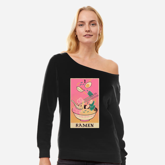 Ramen Tarot-Womens-Off Shoulder-Sweatshirt-naomori