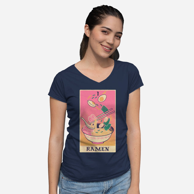 Ramen Tarot-Womens-V-Neck-Tee-naomori