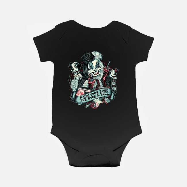 Raise Your Paws For Rock And Roll-Baby-Basic-Onesie-glitchygorilla