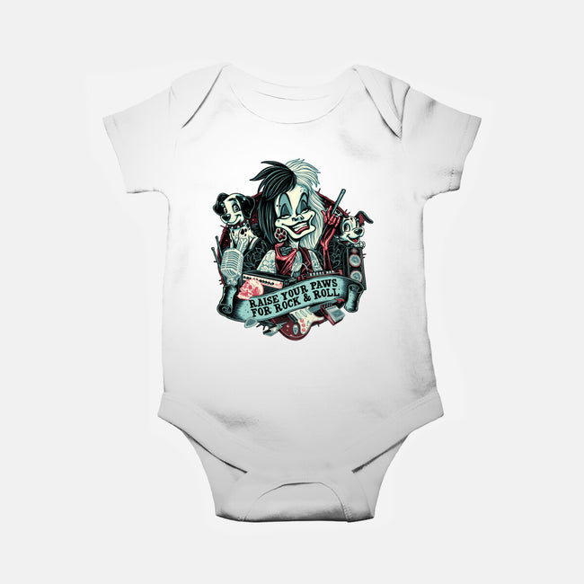 Raise Your Paws For Rock And Roll-Baby-Basic-Onesie-glitchygorilla